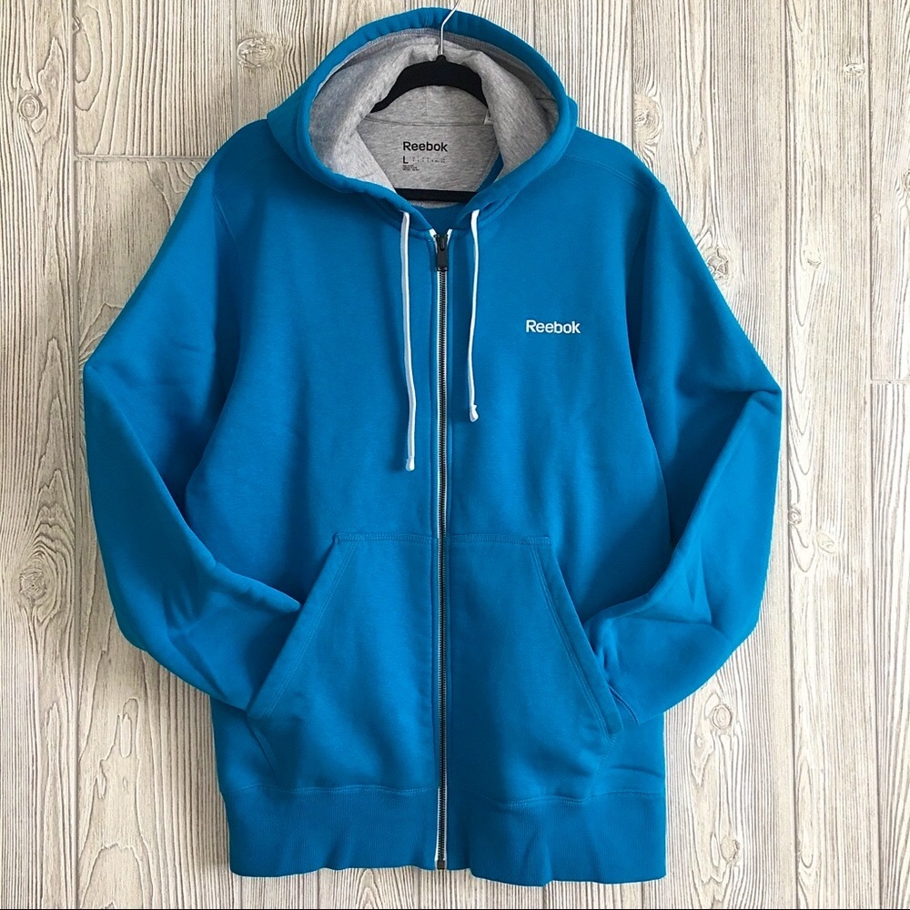 Reebok Large Fleece Lined Blue Hoodie